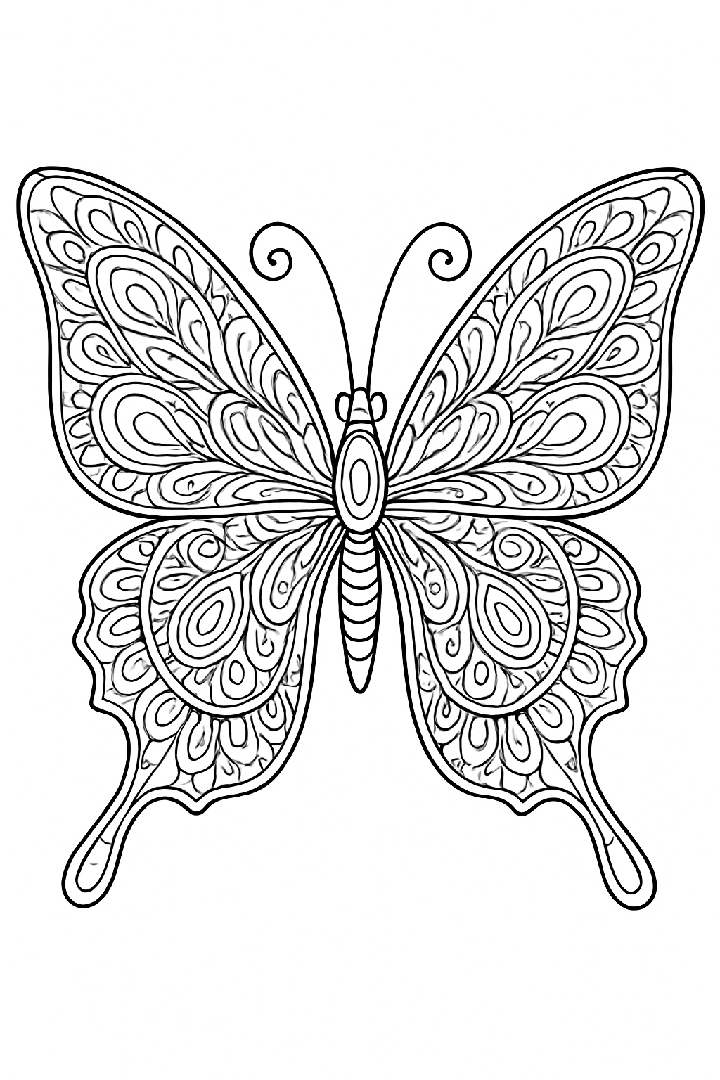 Free Butterfly coloring page