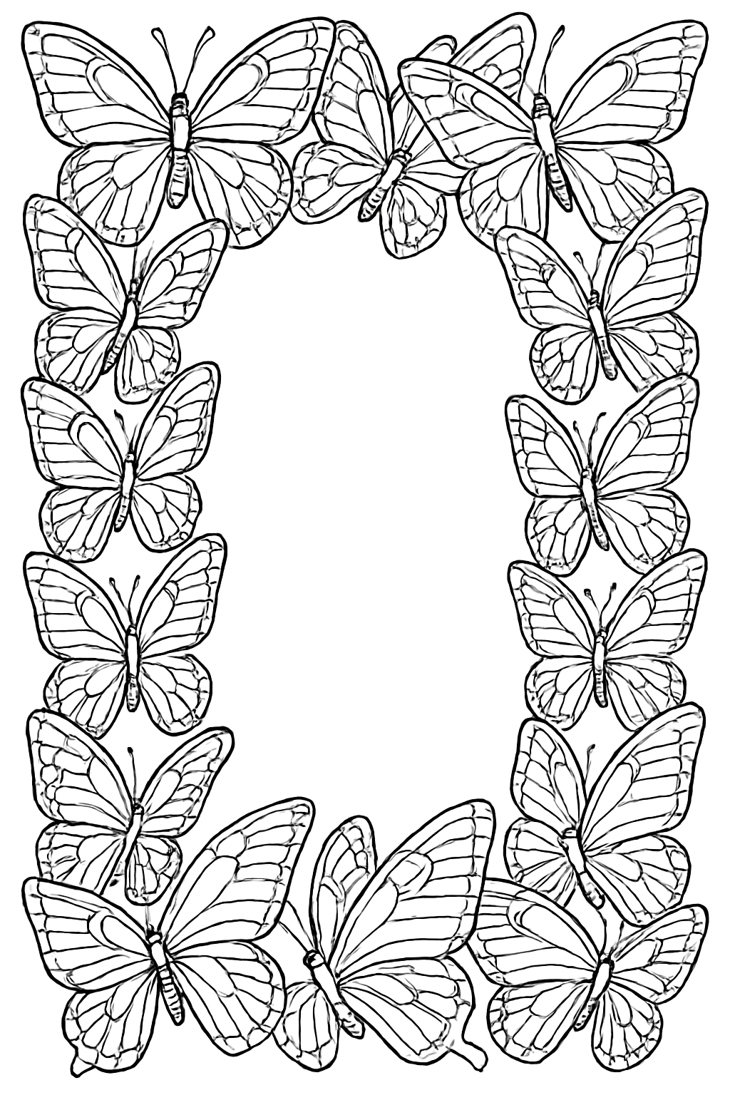 Free Butterfly coloring page