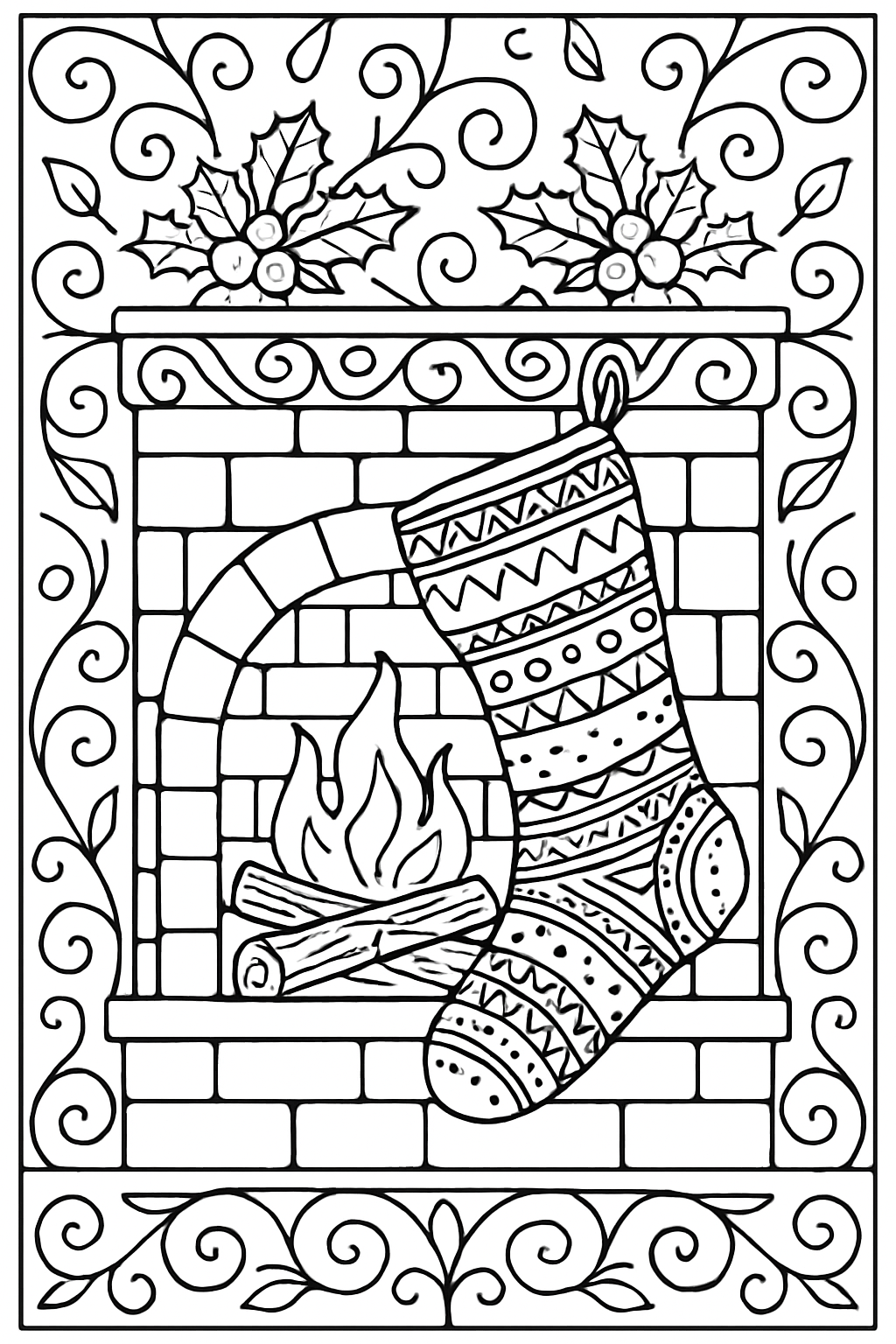Free Christmas coloring page
