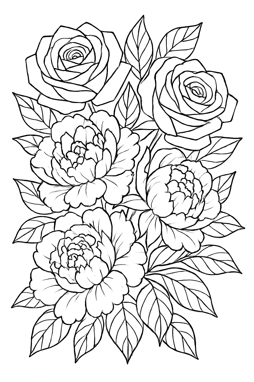 Free Floral coloring page