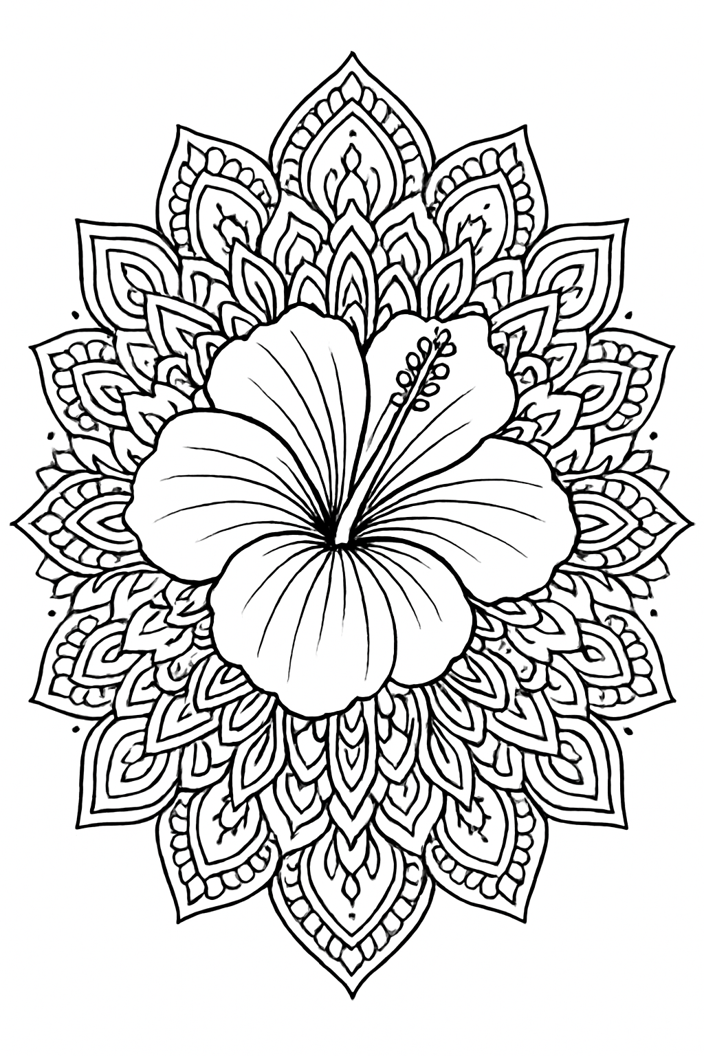 Free Floral coloring page