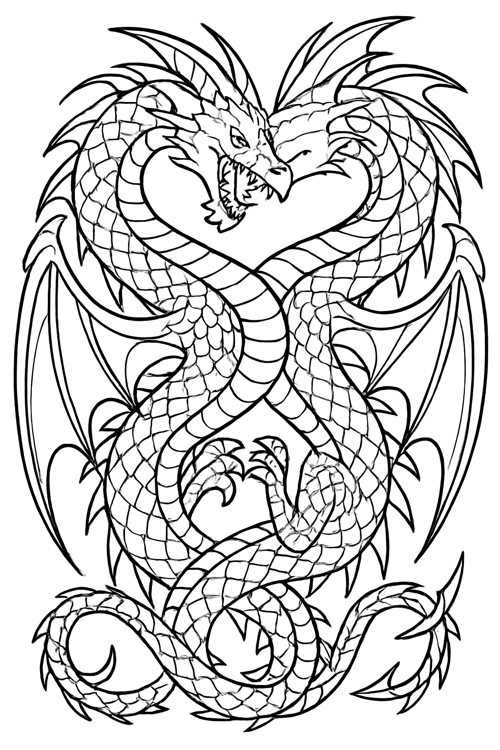 Free Dragon coloring page