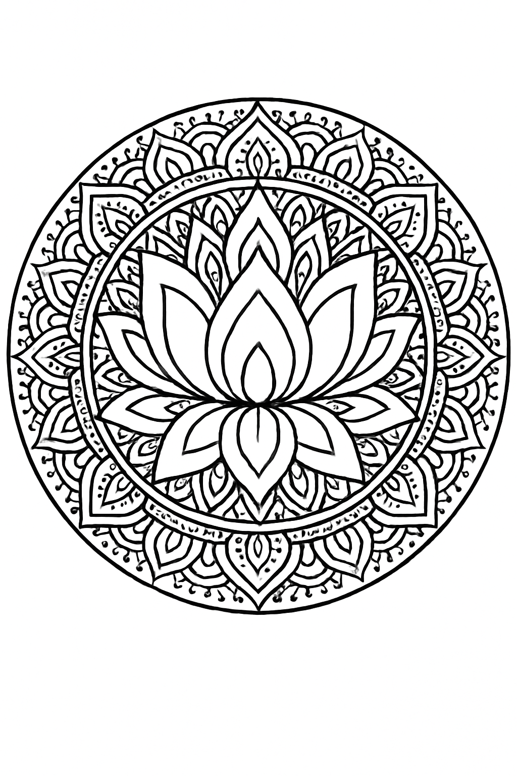 Free easy mandala coloring pages printable