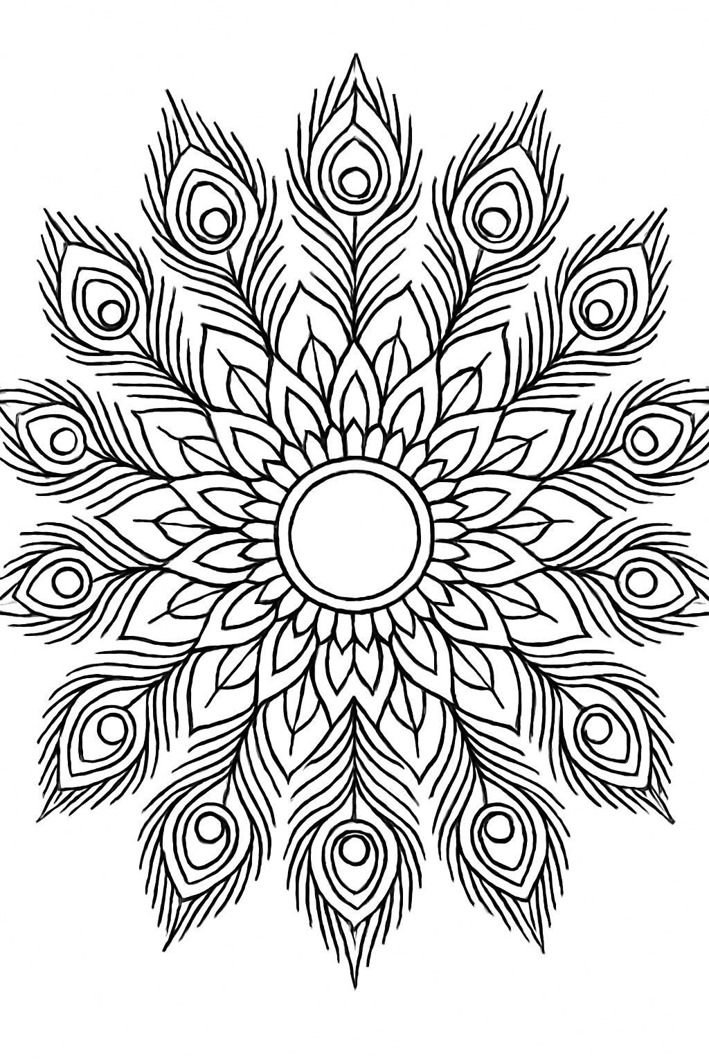 Printable easy mandala coloring pages to download