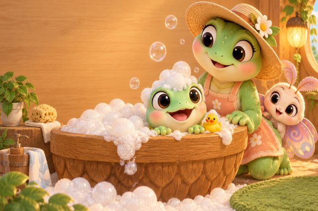 Bath Time scene from Tumblelight Garden
