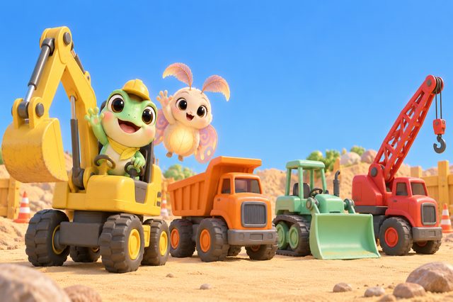 Dig, Dump & Lift! scene from Tumblelight Garden