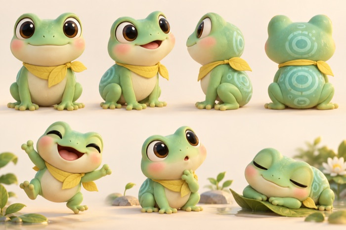 Piko the mint-green tree frog