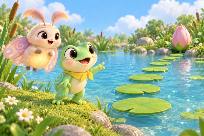 Ten Lily Pads scene from Tumblelight Garden
