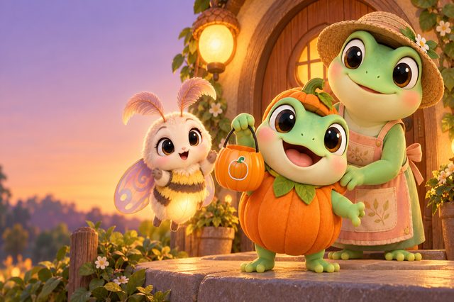 Trick or Treat, Say Thank You scene from Tumblelight Garden